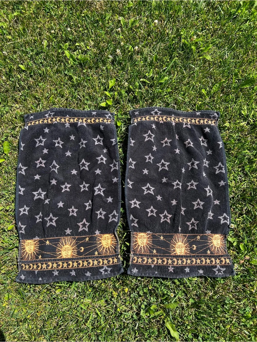Celestial Sun Moon Stars Hand Towels
